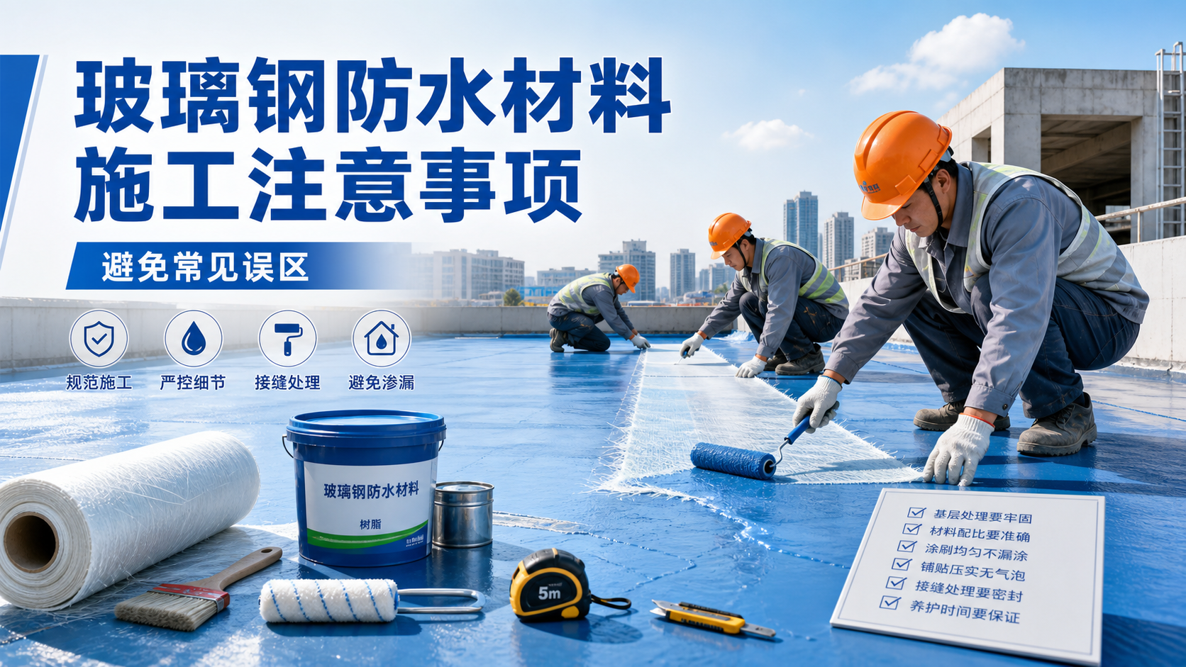 玻璃钢防水材料施工注意事项，避免常见误区 佳木斯 版